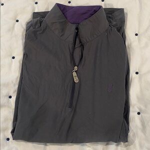 Tredstep Gray Quarter-Zip Pullover with Purple Lining